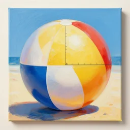beach ball fairytale, golden ratio, art canvas, award winning, masterpiece trending on artstation 8 k 1 5 0 mpx