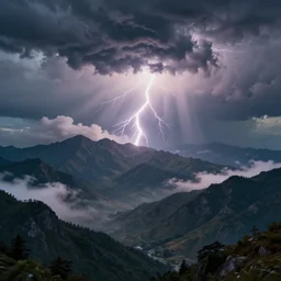 A beautifully strange photo illustration of mountains after the storm, clouds, sun rays, volumetric lightning, beautiful, deep colors, bright, amazing, gorgeous, wonderful, Hyper detailed digital matte painting, concept art, hyperrealism, Cinema 4D, 8k resolution, 64 megapixels, coherent, CGSociety, ZBrush Central, behance HD, hypermaximalist, a masterpiece, 4K