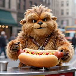 jabba the hutt as a hot dog vendor in nyc 1 9 9 2