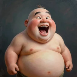 hyper realistic, a cute adorable happy masculine big chungus, mouth wide open, painted by greg rutkowski, artgerm, soft lighting, analogous colors