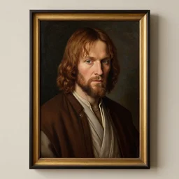 a portrait painting of obi wan kenobi from star wars in a renaissance style hanging in the louvre