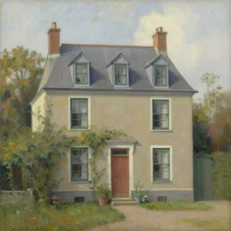 a beautiful painting of a house by jan bogaerts, featured on artstation