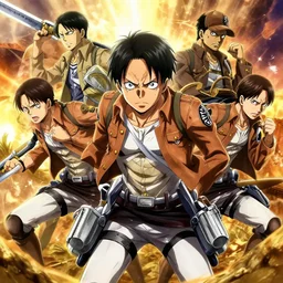 titans attacking in attack on titan