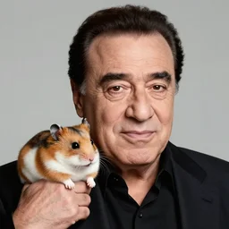 a highly detailed beautiful portrait of danny devito with a hamster, by gregory manchess, james gurney, james jean