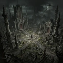 an entirely unique area in bloodborne, highly detailed concept art, stunning, screenshot