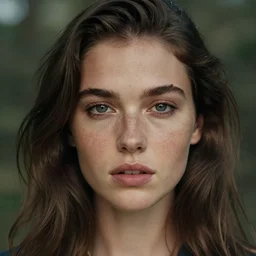 portrait of a epically beautiful woman by national geographic, light freckles, cinematic, 8 0 mm,