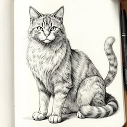sketchbook manga cat warrior, magnificent, medium shot, details, sharp focus, elegant, highly detailed, illustration, by jordan grimmer and greg rutkowski, intricate, beautiful, trending artstation, pixiv, digital art