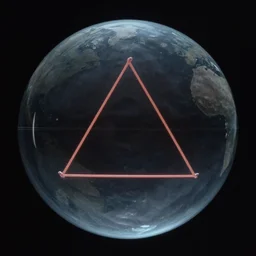 triangle inside a sphere