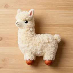 a meat sausage shaped as a wooly alpaca