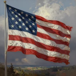 american patriotic fantasy painting, digital painting