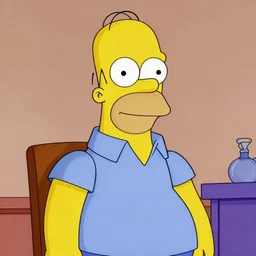 a photograph still of homer simpson ( from the simpsons ) as himself