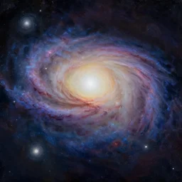 and distant galaxy, oil painting, digital art, illiustration