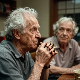 7 0 s film still from a horror movie about elderly people with cutaneous horns, kodachrome, cinecolor, cinestill, film grain, film texture, retro, cinematic, high resolution, photorealism,
