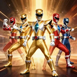 Golden coated power rangers epic final battle