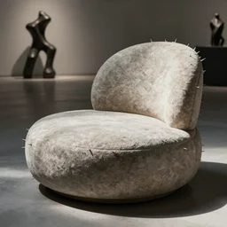stone round, soft chair with thorn. karl blossfeldt, henri moore