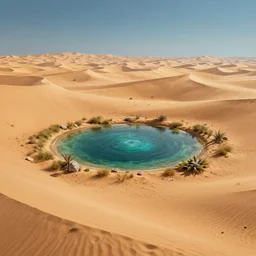 ultra realistic illustration, big desert with oasis in the middle, hyper detailed photo realism by greg rutkowski, rich contrast of colors, 1 0 0 mega pixels, league of legends artwork