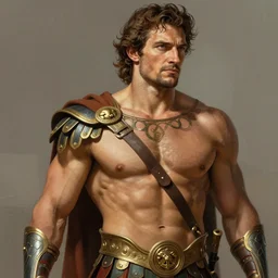 Henry Cavill as a Greek god, gorgeous, amazing, muscular, intricate, highly detailed, digital painting, artstation, concept art, sharp focus, illustration, art by greg rutkowski and alphonse mucha
