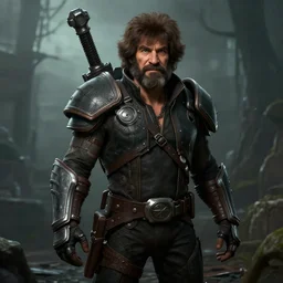 Bob Ross in Gears of War, gloomy unreal engine 5 render