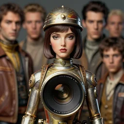 closeup portrait of a tin toy theresa may, depth of field, zeiss lens, detailed, symmetrical, centered, fashion photoshoot, by nicoletta ceccoli, mark ryden, lostfish, earl nore, hyung tae, frank frazetta, breathtaking, 8 k resolution, extremely detailed, beautiful, establishing shot, artistic, hyperrealistic, octane render