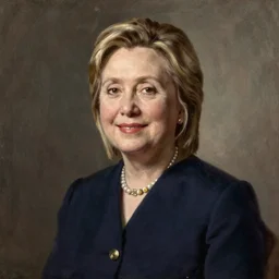 Hillary Clinton, 6th President of the United States, 1825-1829, Portrait by George Peter Alexander Healy in 1858. Oil on canvas, 62 x 47 inches, White House Collection/White House Historical Association