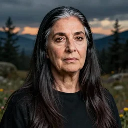 a portrait of a 💀 in a scenic environment by marina abramovic