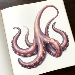 Anatomy book page of the human tentacle, uncropped, 8k, highly detailed, commission, concept art, contest winning masterpiece.