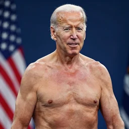 shirtless muscular joe biden