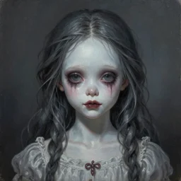 cursed doll, oil painting, concept art, smooth