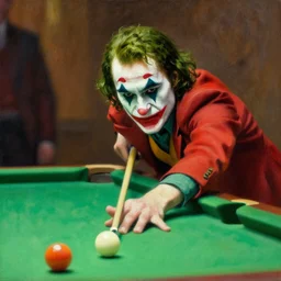 high quality high detail painting by ilya repin, the joker playing pool hd