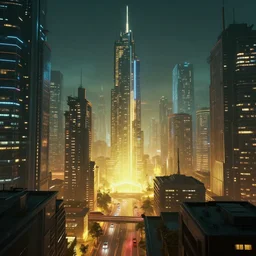 cyberpunk city, octane render, volumetric light, realistic, hdr, cinematic