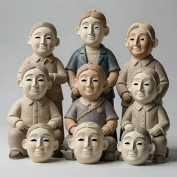 actors ceramic mask family watching on you, britt marling style 3 / 4, 8 k, sharp focus, soft light, volumetric lighting, highly detailed realistic, refined, artstation