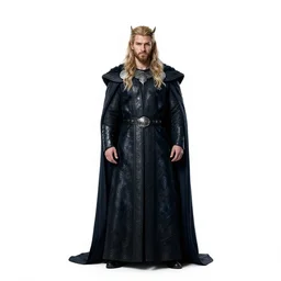graceful odin with ravens, photorealistic portrait photography, full body, standing, isolated on a pure white background, centered, whole figure in frame, sharp focus, studio lighting