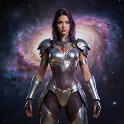 beautiful galaxy warrior lady