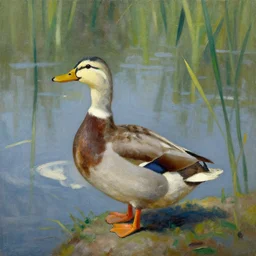 a duck on the prowl oil painting jean helion