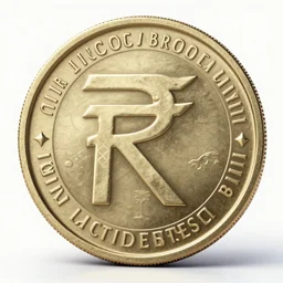 rupee coin as a crypto currency,cgsociety, pixiv, hyperdetailed, Rebecca Sugar
