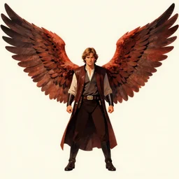 symmetry!! anakin skywalker with large wings _ illustration _ by _ mandy _ jurgens
