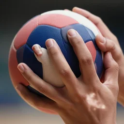 extreme close - up shot, discernible hands holding a ball, human physiology, dynamic lighting, photorealistic, realistic, 2 5 mm