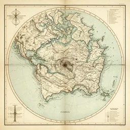 antique vintage map of heaven