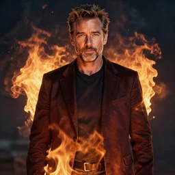 hyperrealistic image of jeff goldblum on fire, by thomas eakes & xiang duan, perfect symmetry, dim volumetric lighting, photorealistic, 8 k octane beautifully detailed render, post - processing, extremely hyper - detailed, intricate, epic composition, cinematic lighting, masterpiece, trending on artstation, incredibly detailed, stunning,