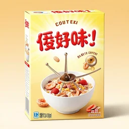 a box of cereal front cover design caltrops