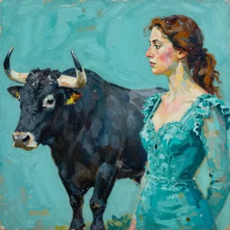 high _ quality _ high _ detail _ painting _ by _ lucian _ freud _ and _ jenny _ saville _ hd _ a _ spanish _ bullfighter _ turquoise _ color _ photorealistic _ lighting _ - n 9