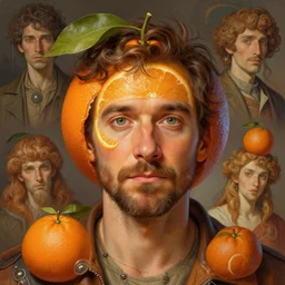 portrait nick offerman as an oranges! citrus fruit hybrid mix, sci - fi and fantasy, intricate highly detailed digital painting, artstation, concept art, smooth and sharp focus, illustration, art by tan zi and ayanamikodon and alphonse mucha and wlop