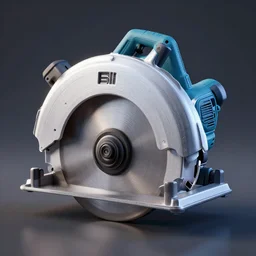 hi-tech circular buzzsaw, 3D promotional render. very detailed, volumetric lighting