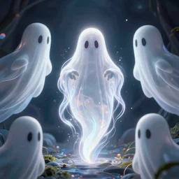fantasy ghosts light fantasy flow energy vivid art artstatioin trending render material