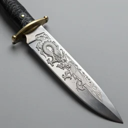 dragon engraving on a blade, ellen jewett