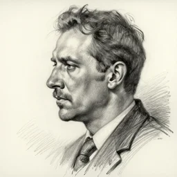a realistic yet scraggly portrait sketch of the side profile of a stern and sophisticated bill nye, trending on artstation, intricate details, in the style of frank auerbach, in the style of sergio aragones, in the style of martin ansin, in the style of david aja, in the style of mattias adolfsson