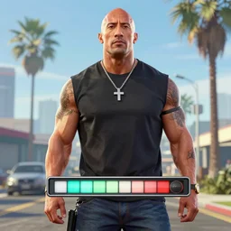 dwayne johnson as a gta san andreas loading screen cover