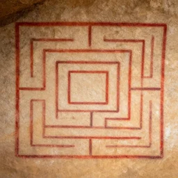 labyrinth, paleolithic cave painting