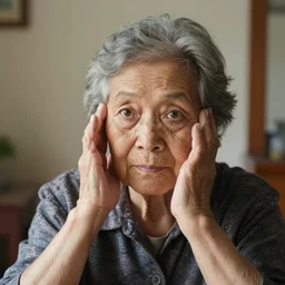 grandma giving you the interested eyes, turned on