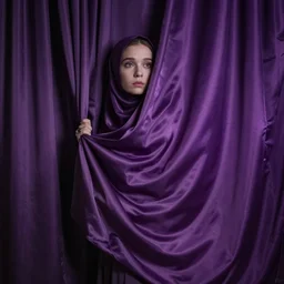 hyperrealistic highly detailed and the silken, sad, uncertain rustling of each purple curtain thrilled me filled me with fantastic terrors never felt before, cinematic lighting, cam de leon maciej kuciara, medium shot, ground angle, uhd 8 k, shallow depth of field